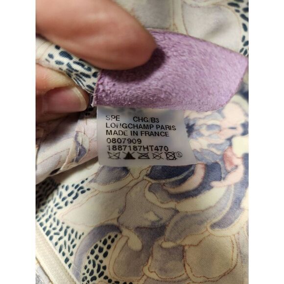 Longchamp Shoulder Handbag Tote purple Genuine Leather Rhinestone Large (PF) - Picture 14 of 16